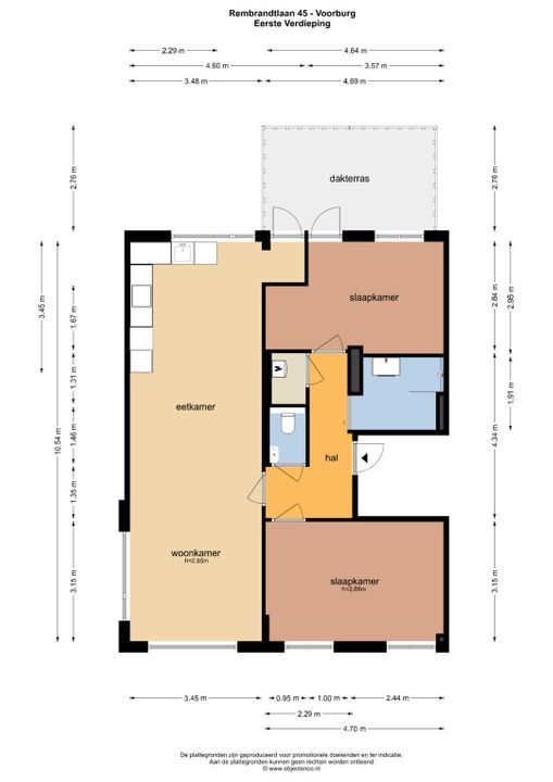 Rembrandtlaan 45, Voorburg floorplan-0