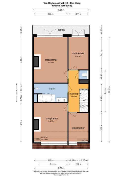 Van Hoytemastraat 1 B, Den Haag floorplan-2
