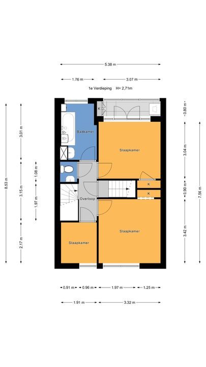 van Lugtenburgstraat 6, Voorburg floorplan-1