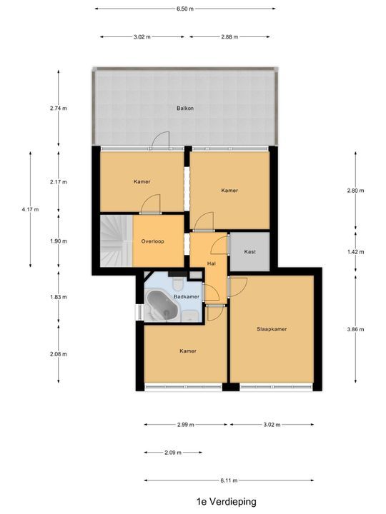 Elzendreef 170, Voorburg floorplan-1