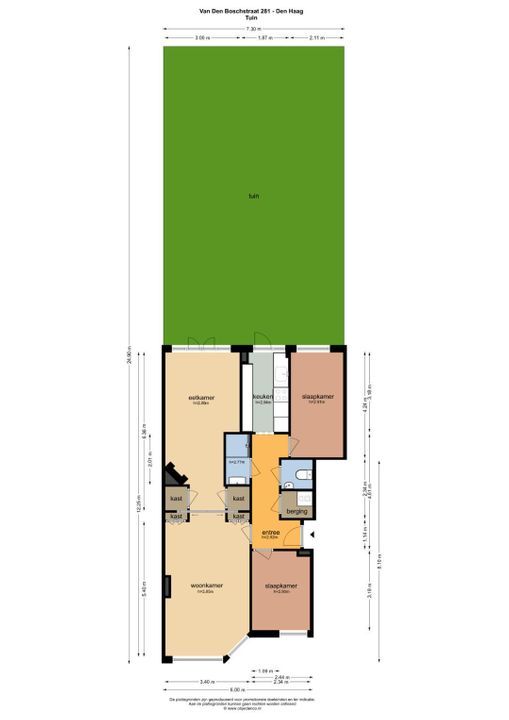 Van den Boschstraat 281, Den Haag floorplan-1