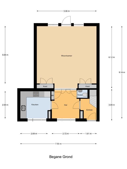 Van der Parrastraat 7 G, Den Haag floorplan-0