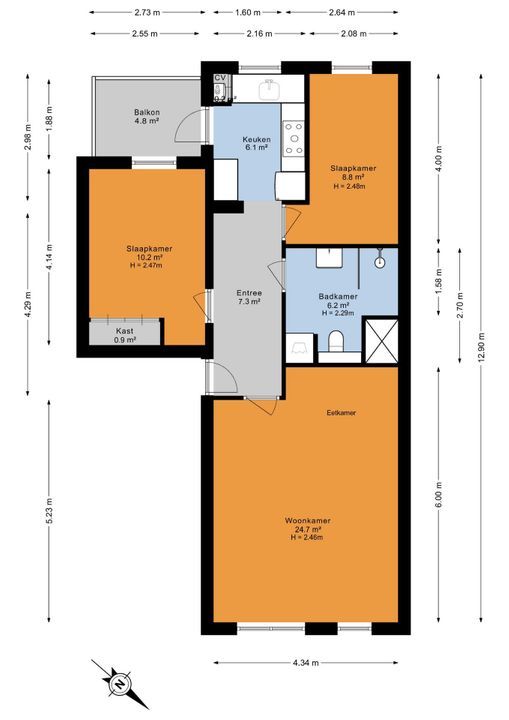 Heeswijkstraat 42, Voorburg floorplan-0