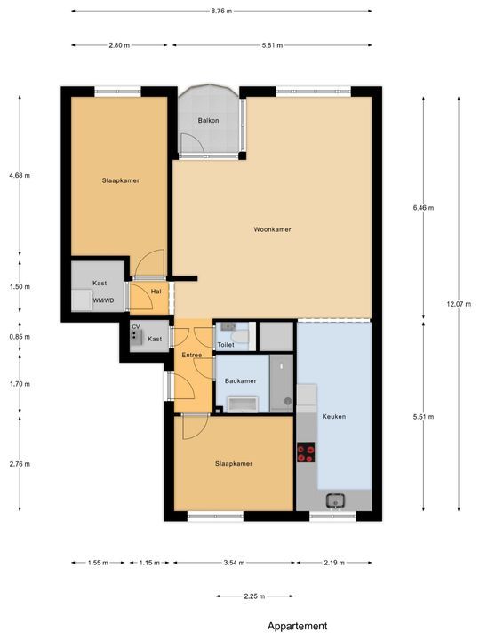 Margarethaland 477, Den Haag floorplan-0