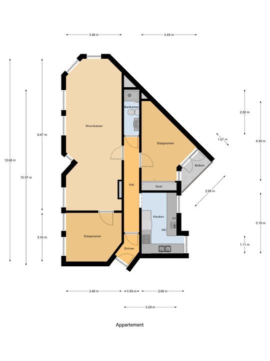De Sillestraat 157, Den Haag floorplan-0