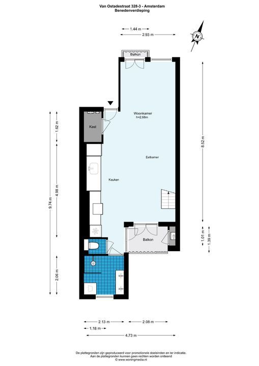 Van Ostadestraat 328 3, Amsterdam floorplan-0