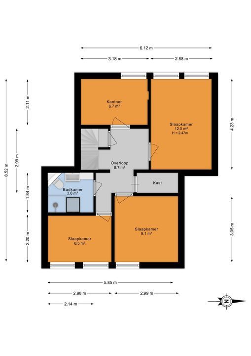 Wilgendreef 43, Voorburg floorplan-1