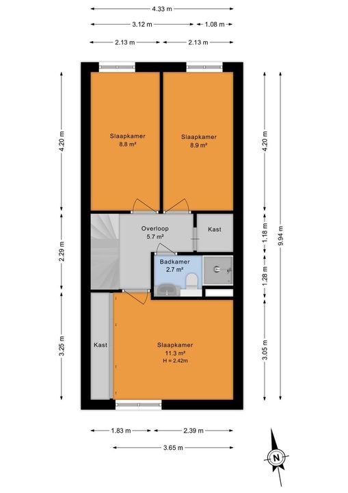 Jan van Riebeekstraat 3, Den Haag floorplan-1