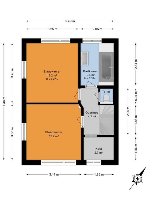 Koningin Emmalaan 14, Leidschendam floorplan-1