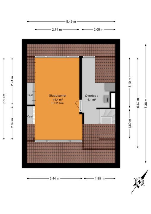 Koningin Emmalaan 14, Leidschendam floorplan-2