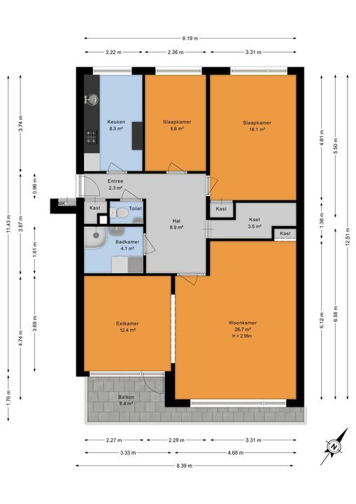 Monseigneur van Steelaan 331, Voorburg floorplan-0
