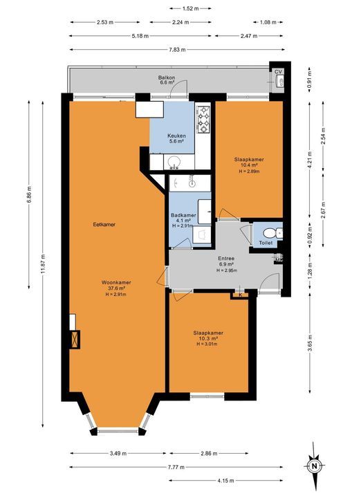 Caan van Necklaan 90, Rijswijk floorplan-0