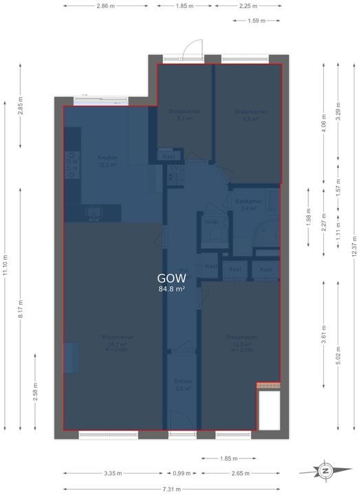 Van Lansbergestraat 18, Den Haag floorplan-1