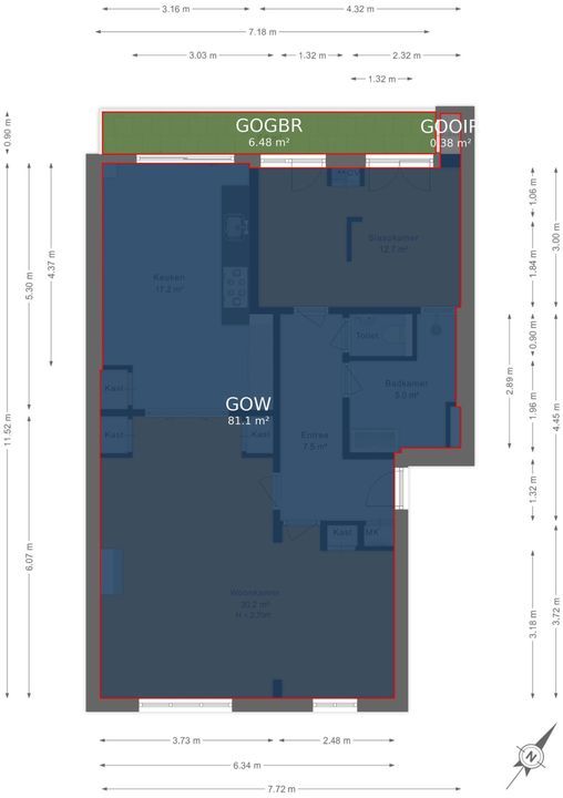 Spaarwaterstraat 130, Den Haag floorplan-1