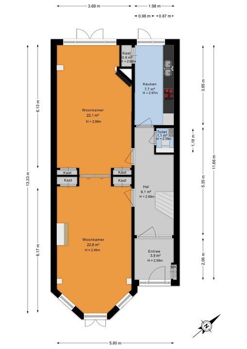 Nassaukade 18, Rijswijk floorplan-1