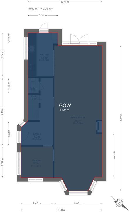Rembrandtlaan 99, Voorburg floorplan-0