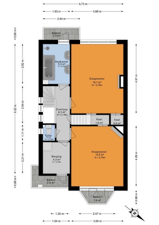 Rembrandtlaan 99, Voorburg floorplan-1