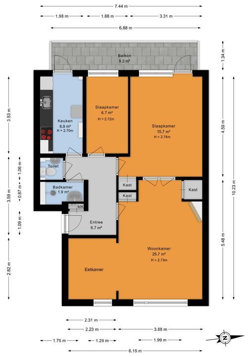Prins Bernhardlaan 73, Voorburg floorplan-0