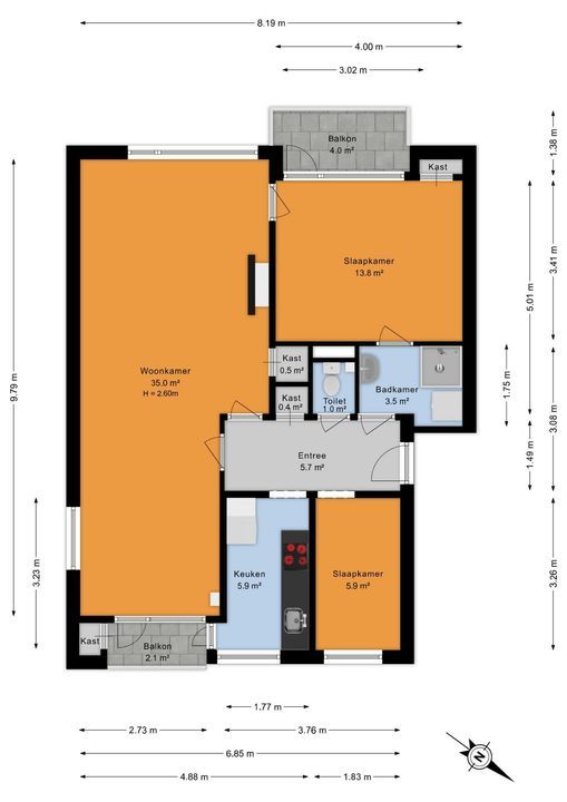 van Leeuwenstraat 85, Voorburg floorplan-0