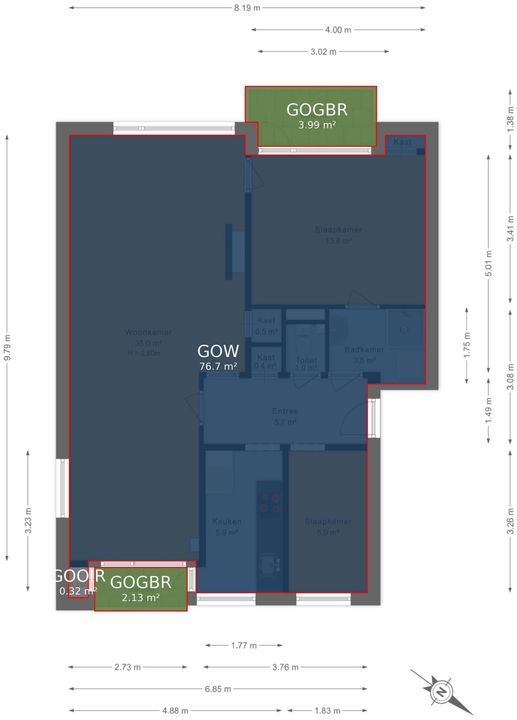 van Leeuwenstraat 85, Voorburg floorplan-1