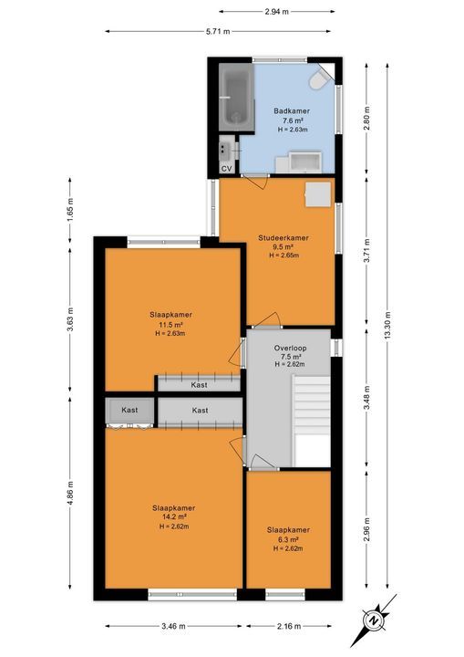 Willemstraat 50, Voorburg floorplan-2