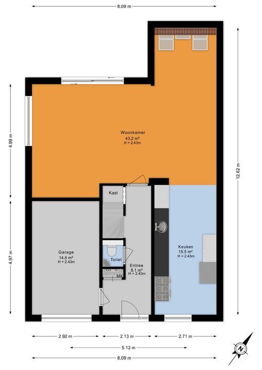 Langeland 12, Den Haag floorplan-1