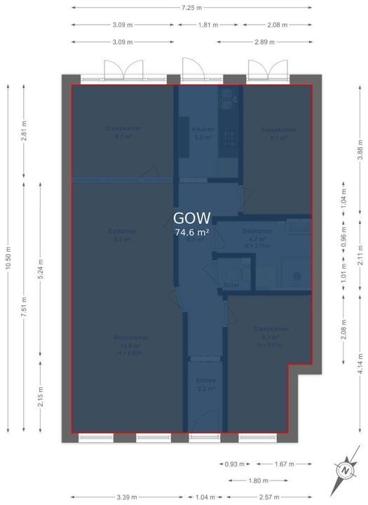 Hoenderloostraat 106, Den Haag floorplan-1