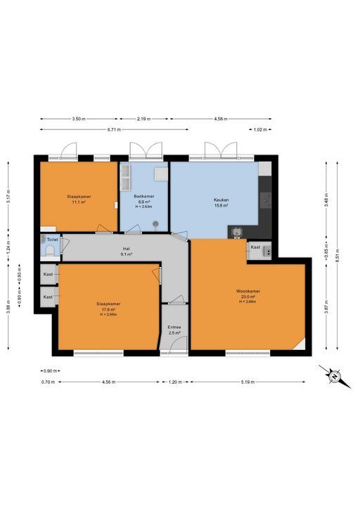 Laan van Nieuw Oosteinde 504, Voorburg floorplan-1