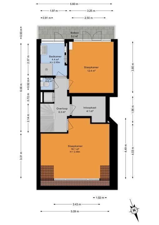 Koningin Julianalaan 36, Voorburg floorplan-2