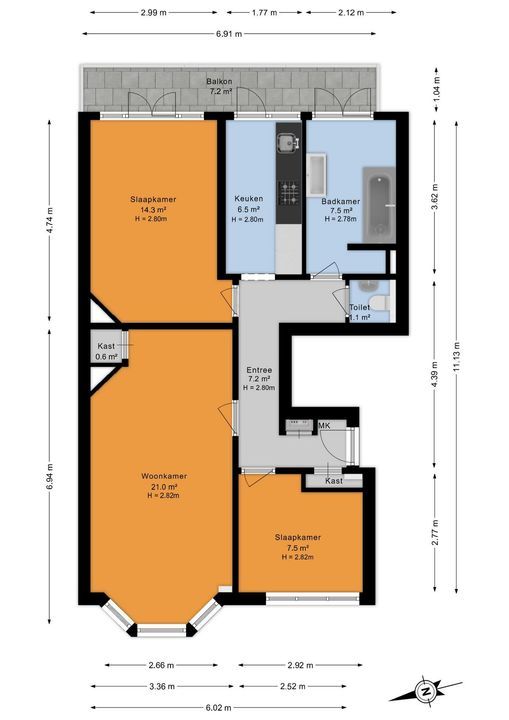 Hoog Buurlostraat 84, Den Haag floorplan-0