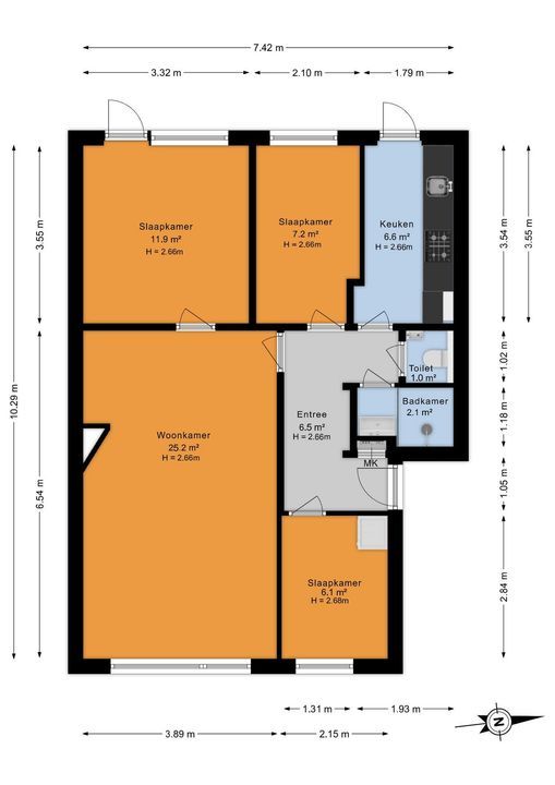 Prins Bernhardlaan 101, Voorburg floorplan-1