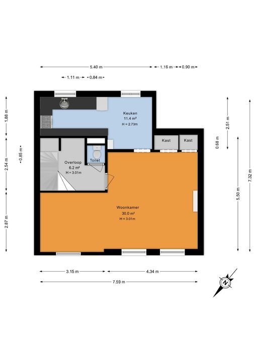 Willemstraat 20, Voorburg floorplan-1