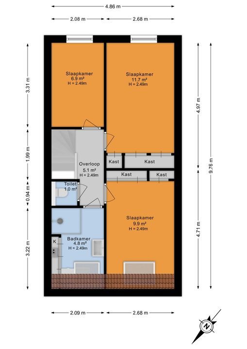 Fonteynenburghlaan 28, Voorburg floorplan-1