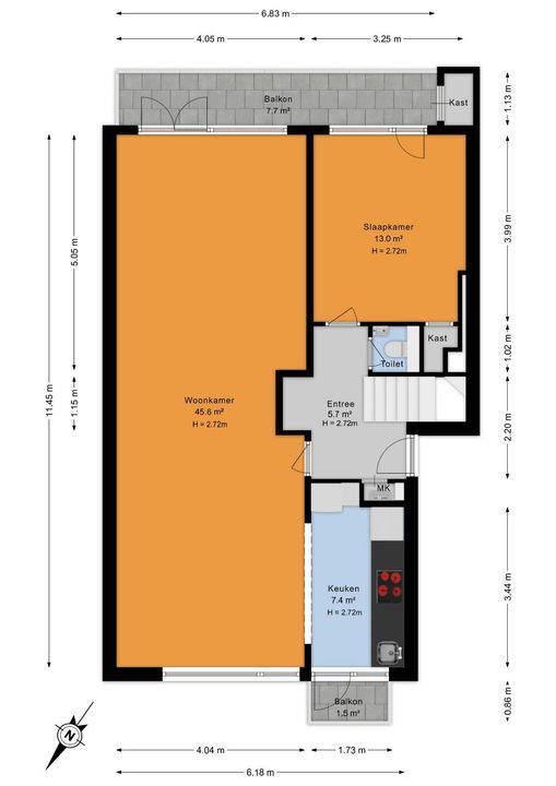 Theresiastraat 117 B, Den Haag floorplan-2