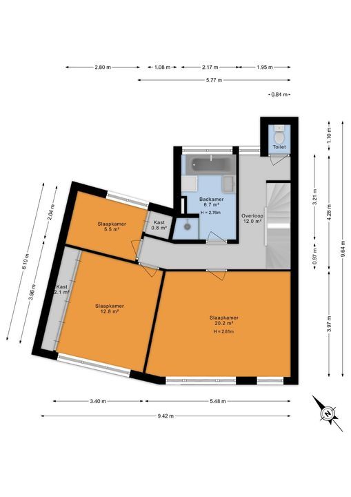 Laan van Sevenstar 10, Voorburg floorplan-2