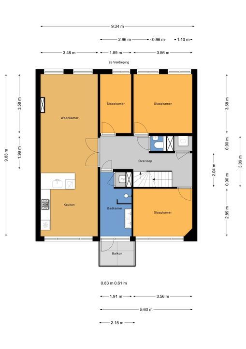 Koningin Wilhelminalaan 124, Voorburg floorplan-1