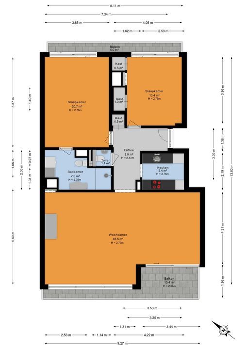 Cees Laseurlaan 1127, Den Haag floorplan-1
