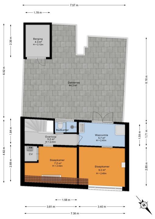 Koningin Wilhelminalaan 300 C, Voorburg floorplan-2