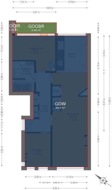 Cornelis Houtmanstraat 144, Den Haag floorplan-0