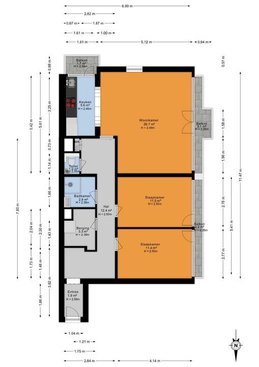 Roggekamp 515, Den Haag floorplan-1