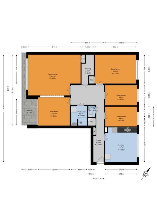 Monseigneur van Steelaan 65, Voorburg floorplan-4