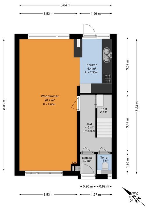 Vondelstraat 9, Voorburg floorplan-0