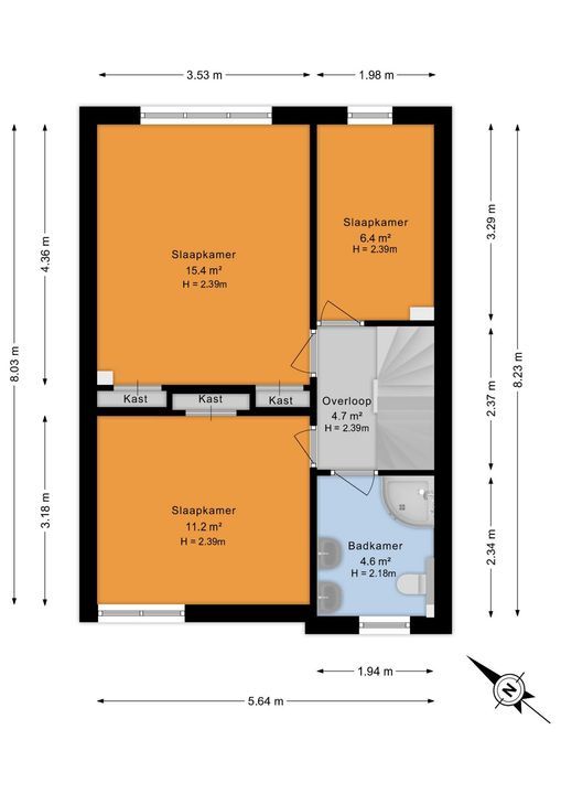 Vondelstraat 9, Voorburg floorplan-2