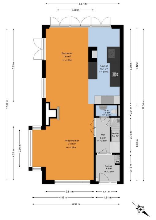Prinses Irenelaan 1, Voorburg floorplan-3
