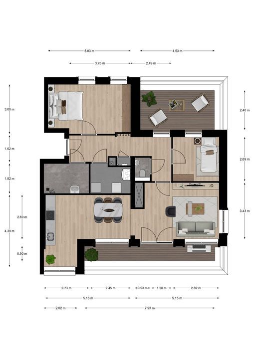 Houttuinen 54 ong, Delft plattegrond-0