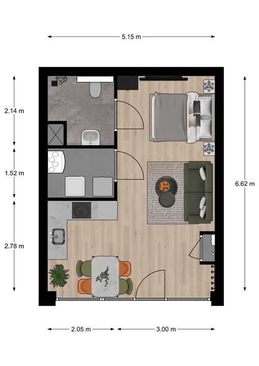 Houttuinen 2 ong, Delft plattegrond-0