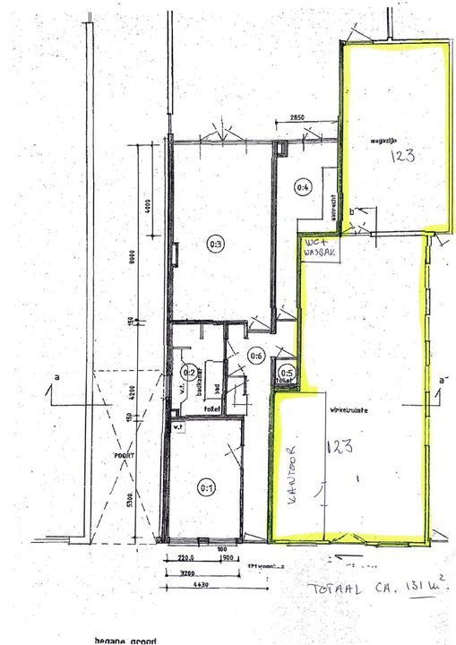Buitenwatersloot 123, Delft plattegrond-1
