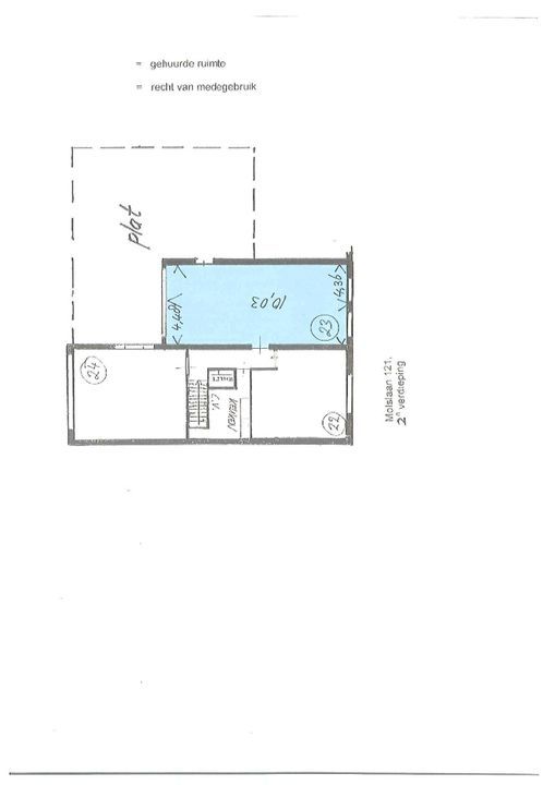 Molslaan 121, Delft plattegrond-0