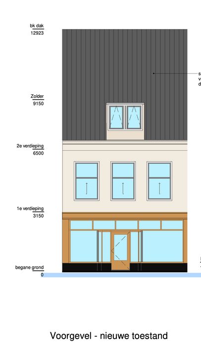 Voldersgracht 22, Delft plattegrond-0
