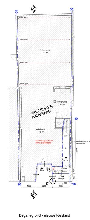 Voldersgracht 22, Delft plattegrond-1